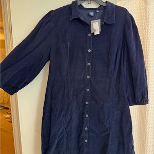 GAP Dark Blue Corduroy Dress